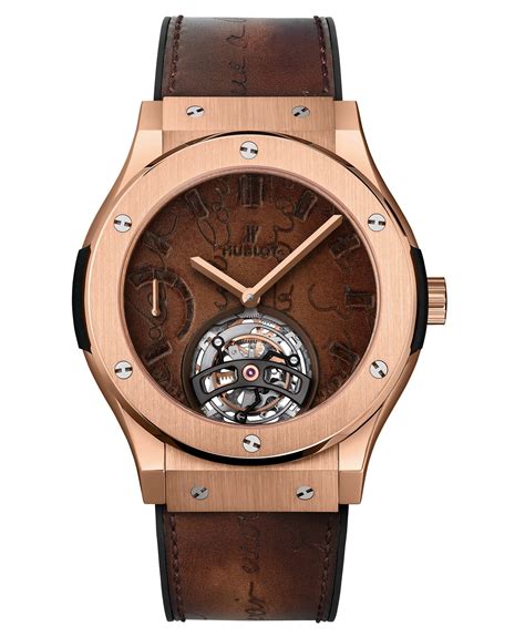 hublot classic fusion tourbillon berluti scritto king gold|Hublot Classic Fusion Tourbillon Berluti Scritto Collection.